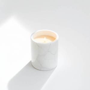 โหลเทียนหินอ่อนสไตล์บ้านสำหรับกลิ่นหอมเบาๆผ่อนคลายและช่วงเวลาที่ให้ของขวัญ - Product Image 1