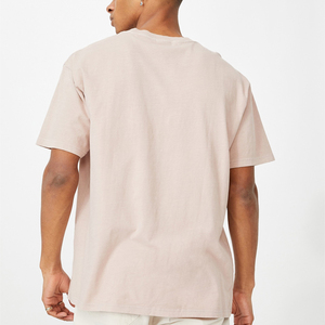 เสื้อยืดผ้าฝ้ายโอเวอร์ไซส์สำหรับผู้ชายทรงหลวมน้ำหนักมากกำหนดโลโก้3D พิมพ์ลายกริ่งแบบทึบ - Product Image 3