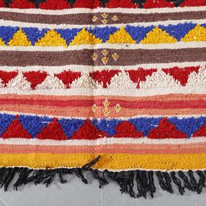 Tapis Kilim marocains faits à la main ensemble de rayures colorées conception personnalisable de qualité - Product Image 6