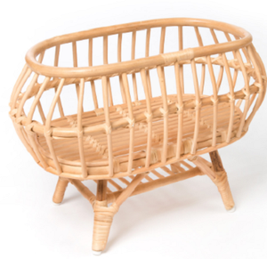 Cama de ratán para bebé, cuna, cama de bebé suave, diseño de cuna de peluche, casa de muñecas de madera para niños, juguetes al mejor precio, nuevo embalaje estándar Unisex de Bambú - Product Image 1