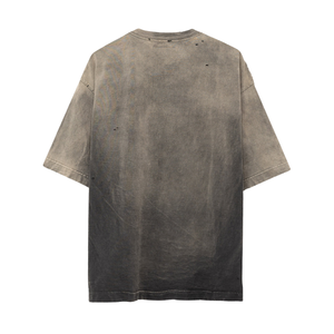 เสื้อยืดโอเวอร์ไซส์ผ้าฝ้ายวินเทจย้อมสีแบบแอซิดวอช พิมพ์ลายกราฟิกสีพื้นสำหรับผู้ชาย รับทำโลโก้ OEM - Product Image 6