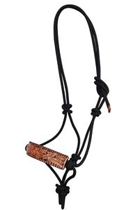 Licol en corde de cheval fait à la main avec un design fantaisie en cuir noué et nylon style Western Saddle - Product Image 2