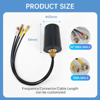 Antenne MIMO omnidirectionnelle à montage à vis étanche 4 en 1 combinée à gain élevé SD personnalisée Antenne Wifi extérieure GPS 3G 4G LTE 5G