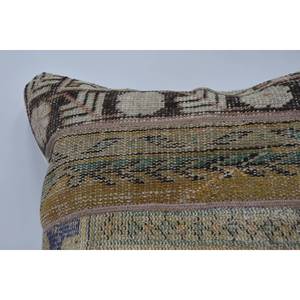 Cojín de estilo Kantha bohemio Beige, almohada de lana de 28x28 pulgadas, ropa de cama decorativa tejida con patrón Vintage para sofá, uso de 18x18 pulgadas - Product Image 2