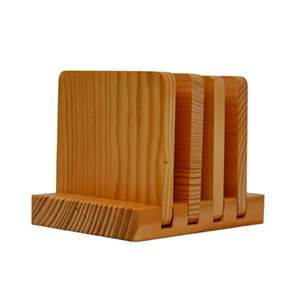 Juego de posavasos de madera personalizado de forma cuadrada de alta calidad Nuevo estilo Cup Mat Pad Precio al por mayor para la venta - Product Image 5