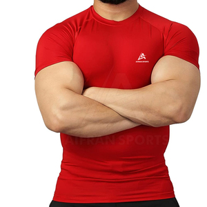 Diseño personalizado Gimnasio Correr Camisas de compresión para los hombres de manga corta de los hombres de buena calidad Camisas de compresión - Product Image 1