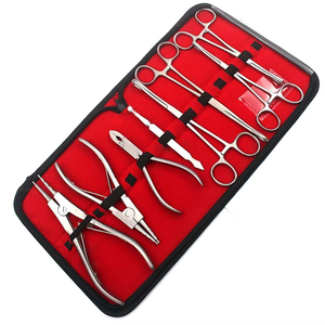 Kit Profesional de Herramientas para Tatuajes Tradicionales y Perforaciones Corporales, Juego de 8 Piezas de Pinzas de Acero Inoxidable a Prueba de Agua para Orejas, Nariz y Pezones - Product Image 4