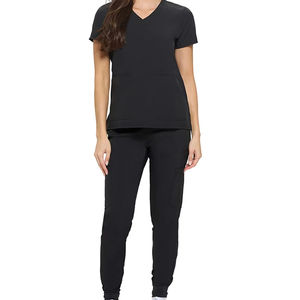 Uniforme Médico Quirúrgico Azul Rey Personalizado al por Mayor 2025, Uniforme de Enfermería Femenino con Corte Ajustado y Logotipo - Product Image 1