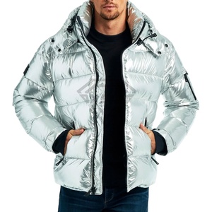 Chaqueta Acolchada de Alta Calidad para Hombre, con Logotipo Personalizado, Corte Ajustado, Informal, Otoñal, Ecológica, con Cuello Alto, Cálida - Product Image 1