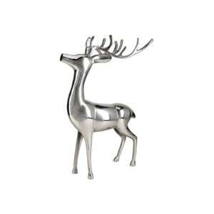 Sculpture animale finie en argent métal vente chaude modèle de renne de noël statue de cerf décorative et objet fabriqué en inde - Product Image 4