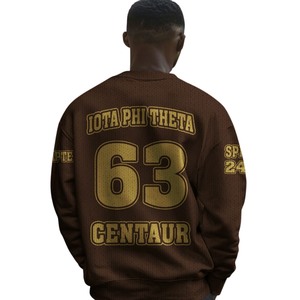 Iota Phi Theta 1963 pull en tricot de fraternité Chenille lettre grecque pull acrylique vêtements grecs vêtements d'hiver - Product Image 5
