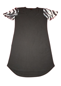 T-shirt en tissu de bambou de Style de luxe pour femmes Design modeste sans col Sexy genou longueur formelle pour l'automne haute robes décontractées - Product Image 4