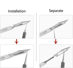 Lames de scalpel chirurgical stériles et jetables en acier inoxydable pour usage médical et dentaire Lames de scalpel par Mahersi - Product Image 4