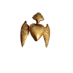 Finition dorée en métal Sacré-cœur suspendu Milagros Sacré-cœur pour décoration murale Cadeau et décoration catholique - Product Image 4