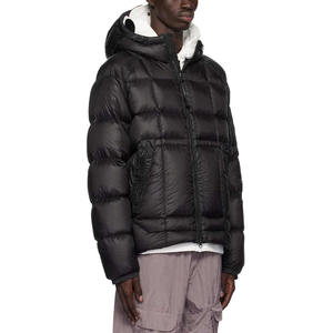 Custom Men Black <b>Thin</b> Waterproof Cropped Bubble <b>Puffer</b> <b>Jacket</b> Quilted Windproof Street Style OEM Wholesale - Product Image 1