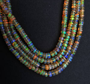 Ópalo de fuego etíope de calidad AA, 4-6mm, Rondell, liso, 16 pulgadas, 47 CT, Blanco Natural, 20mm, corte facetado, fabricación de joyas sueltas, piedras preciosas - Product Image 6