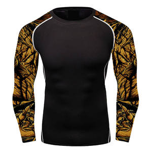 Rash Guards de manga completa para hombre de alto rendimiento Diseños impresos mixtos Sublimación personalizada Impreso Protección UV Rash Guards Venta - Product Image 4