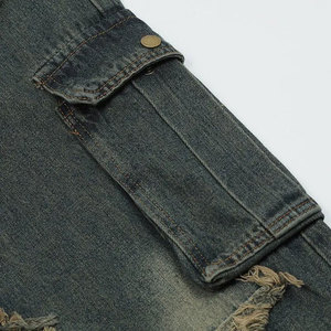 Pantalones holgados de estilo con cremallera para hombre, pantalones holgados ligeros hechos en fábrica, pantalones holgados de Material de algodón - Product Image 4