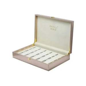 กล่องบรรจุภัณฑ์กระดาษแข็งสังเคราะห์แบบยาวแบบวินเทจทำจากหนัง PU สีโรสโกลด์เครื่องสำอางน้ำมันหอมระเหย - Product Image 5