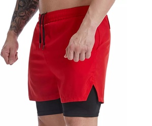 Mode personnalisée Short de surf pour hommes en maille de polyester Vêtements de plage Style décontracté Respirant Toutes les tailles XS XXS Logo personnalisé en toile - Product Image 1