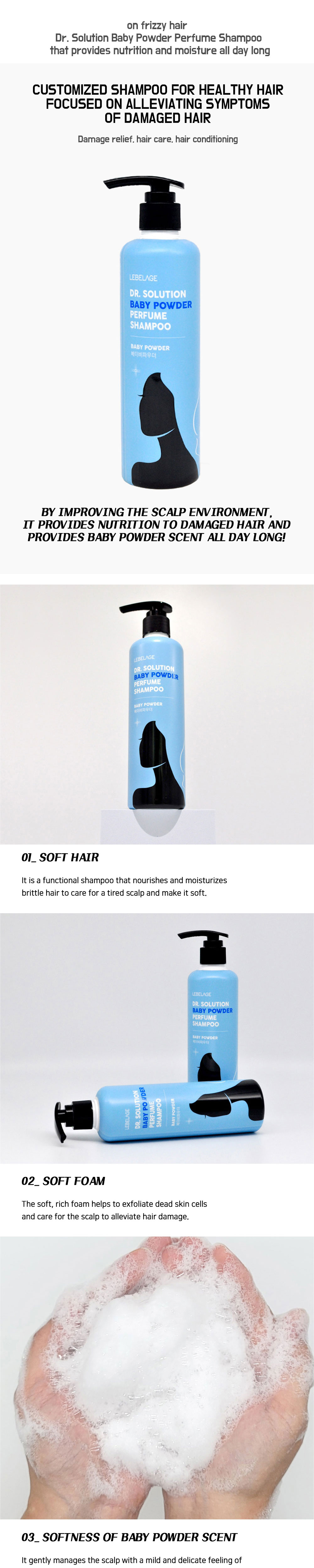 ORANGLES Baby Powder Perfume Keratin Shampoo – Jojoba Oil & Panthenol Nourishing Moisturizing Anti-Frizz Hair Repair Liquid Shampoo - high resolution display - Image 2 of 4 | perfect for office | California | Free Shipping ORANGLES