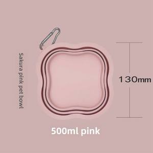 Tazón de Silicona Plegable Portátil para Mascotas (Perros y Gatos) con Diseño de Trébol, Venta al Por Mayor - Product Image 1