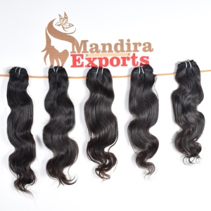 Tengle gros cuticules alignés crépus Bodywave naturel noir brut indien vierge Extensions de cheveux humains faisceaux gratuits - Product Image 2
