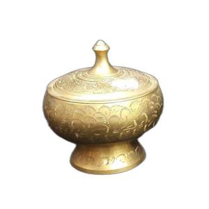 Ollas Khajoor Vintage de Latón de Alta Calidad con Grabado y Acabado Pulido para el Hogar y Restaurantes, Utensilios de Cocina, Olla para Dátiles Árabes - Product Image 3