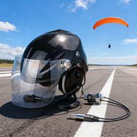 Casque Pilote et Casque Hélicoptère, Micro Casque Anti-Bruit Filaire Étanche Professionnel pour l'AVIATION