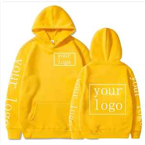 100% algodón polar hombres pulóver sudaderas con capucha calidad impreso bordado sudaderas manga larga bolsillo sólido personalizado otoño estilos - Product Image 5