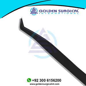 Pinces à épiler pour cils, couleur noire, pointe pointue, pinces à épiler pour sourcils personnalisées, prix bon marché, fournisseur en gros - Product Image 5