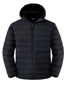 Blouson d'aviateur en polyester 100% de haute qualité pour hommes, vêtements d'hiver de grande taille, fermeture éclair, style décontracté, couleur unie, toile - Product Image 5