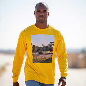 เสื้อยืดแขนยาวสำหรับผู้ชายเสื้อยืดพิมพ์ลายคอกลมสำหรับฤดูร้อน - Product Image 2