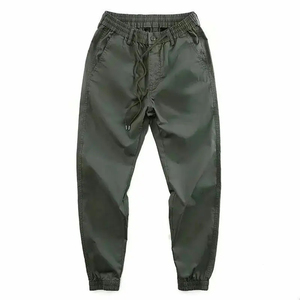 Trendy Saleh Enterprises Men Spandex Cotton Canvas Cargo Pants <b>Drawstring</b> Closure Summer Relax Fit Baggy Utility <b>Trousers</b> - Product Image 4