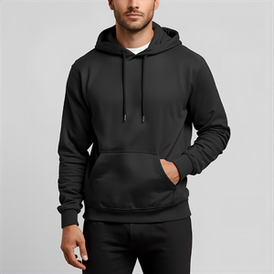 Sudadera con capucha con cordón personalizada del fabricante, sudadera polar de algodón con Capucha ajustable y opciones de impresión de logotipos OEM/ODM - Product Image 4