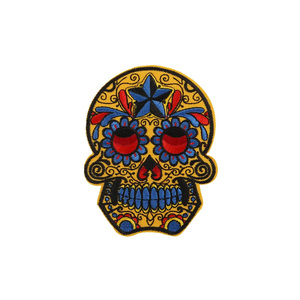 Écusson de broderie 3D sur mesure Crâne Design Applique Broderie Fer à coudre sur patchs à vendre - Product Image 1