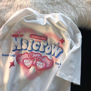 Personalizado para hombre Puff Imprimir Streetwear Tee OEM Fábrica de algodón de gran tamaño T Shirt 3D Raised Logo Design Shirt - Product Image 6