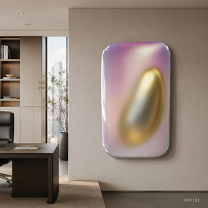 Gradient Epoxy Resin Art Coated Rounded Rectangle Sculpture Modern Still Life Decorative Painting <b>for</b> Hotel House Interior Decor - Product Image 1