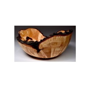 Bol de service de mariage en bois artisanal de qualité supérieure, logo personnalisé, design moderne pour salades, fruits, service mobile - Product Image 3