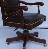 Chaise de bureau classique de direction - Mobilier en acajou d'Indonésie