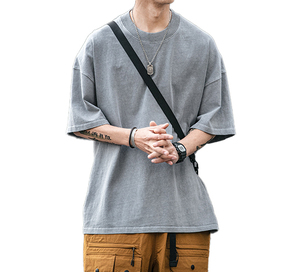 เสื้อยืดผ้าแห้งเร็วสำหรับผู้ชายเสื้อยืดวินเทจผ้าคอตตอนโอเวอร์ไซส์แบบสั่งทำสีและขนาด - Product Image 1