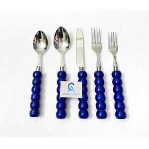 Ensemble de couverts en gros, manche en résine, essentiels pour la maison, la table de l'hôtel, couverts en acier inoxydable, ensemble de couverts de table, couverts en argent, cuillère - Product Image 1