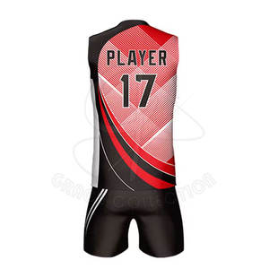 100% Polyester tissu sans manches hommes volley-ball uniforme maillots ensembles pour Logo imprimé professionnel sur mesure - Product Image 6