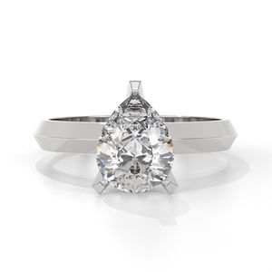 Anillo de compromiso de oro con forma de pera de 1CT, joyería de oro sólido de diamante cultivado en laboratorio HPHT CVD clásico para mujeres para fiestas, certificado IGI - Product Image 4