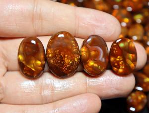 Agate de feu mexicaine Cabochon Agate de feu naturel Cabochon pendentif pour taille de bague bijoux en pierres précieuses en vrac faisant toutes les tailles disponibles - Product Image 3