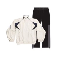 Ensemble de survêtement unisexe avec veste coupe-vent zippée personnalisée, pantalon de jogging coupe-vent en nylon, pantalon de survêtement, jogging