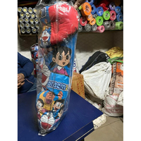 Sac de frappe gonflable en cuir Doraemon pour enfants, design imprimé, couleur bleue, emballage personnalisé, léger