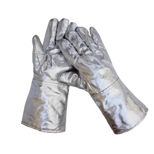 Guantes de soldadura TIG de cuero de grano de vaca de alta calidad resistentes al calor protección de manos de construcción guantes de seguridad contra incendios - Product Image 2