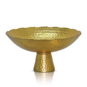 Tazón de servicio de latón de diseñador con apariencia brillante, ideal para decoración de cocina vintage o chapado de alimentos - Product Image 6
