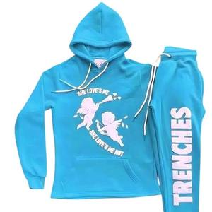 Conjunto Deportivo Personalizado de Invierno con Sudadera con Capucha y Pantalones Jogger, Estampado de Logotipo, OEM, Moda Urbana - Product Image 2